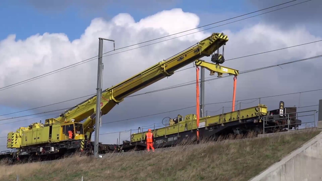 Déraillement TGV à Ingenheim - Opération de relevage de la rame