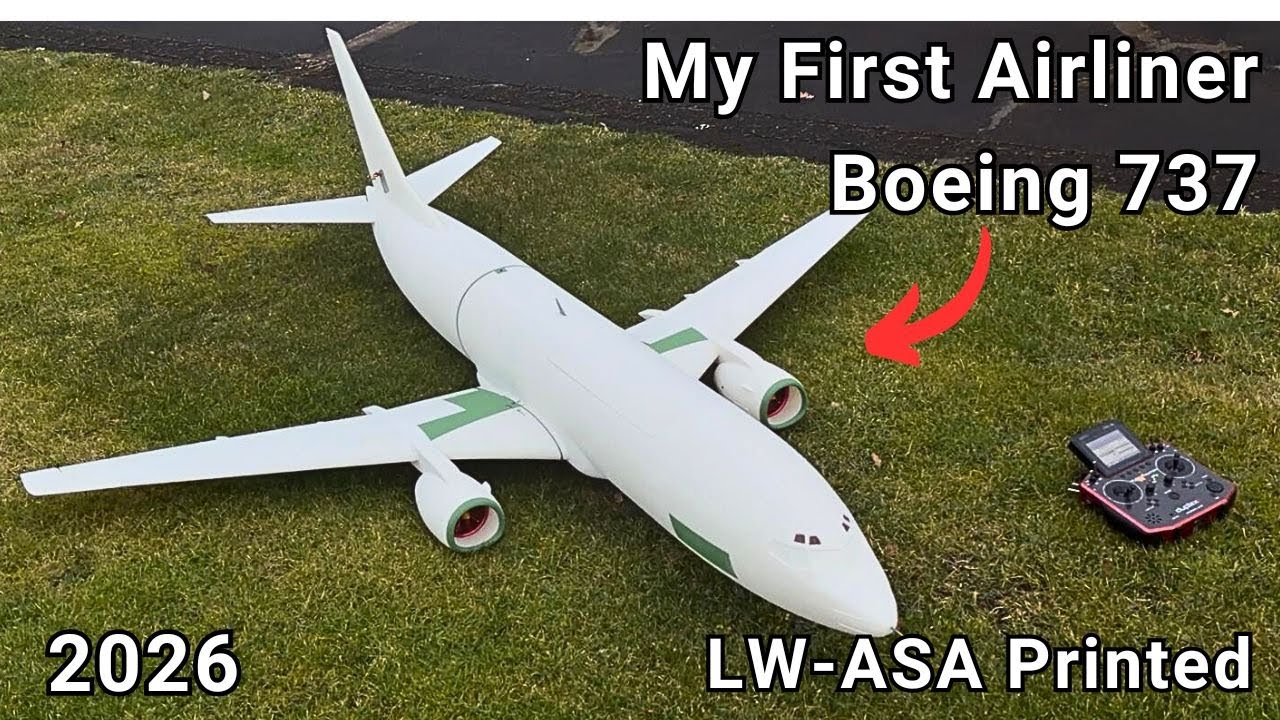 Giant 3D‑Printed Boeing 737 RC Airliner – Build and Fly Maiden Flight!