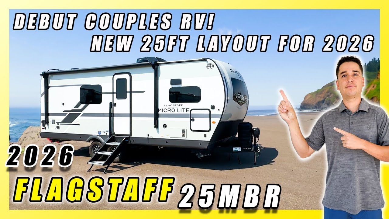 2026 FLAGSTAFF 25MBR THIS COUPLES TRAVEL TRAILER IS ONLY 25FT & THE NEWEST LAYOUT COMING THIS YR!