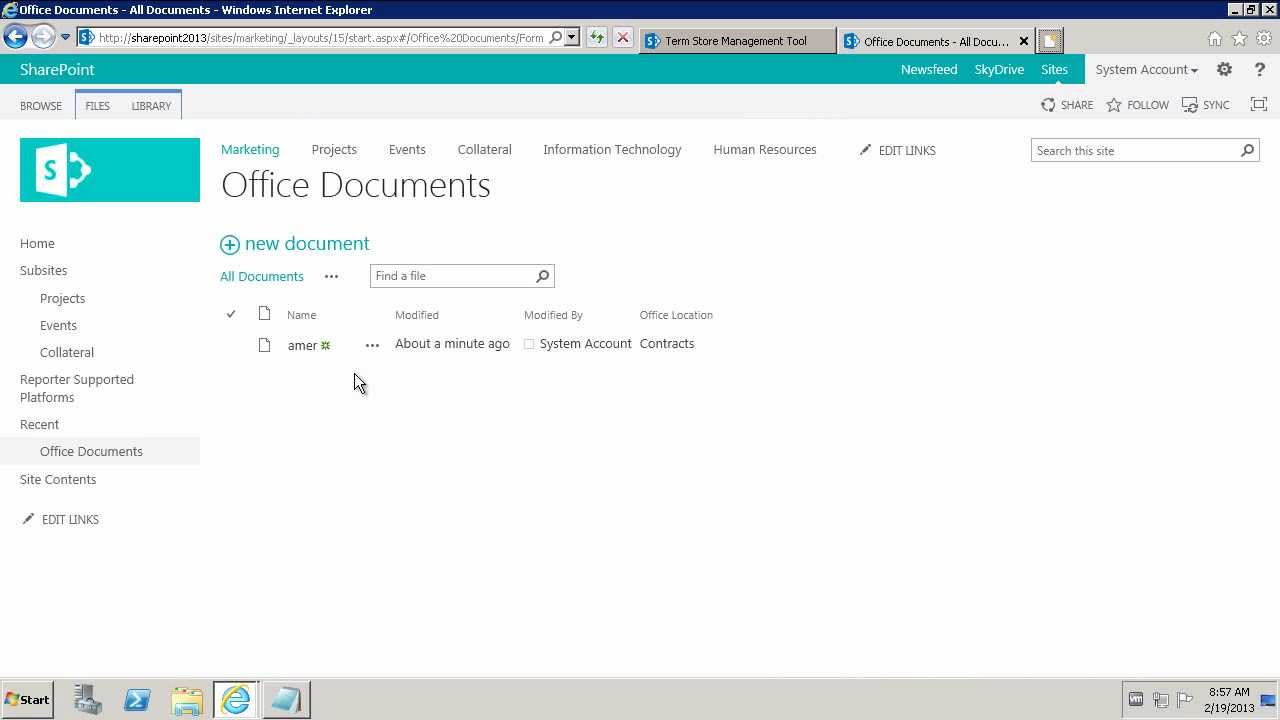Configuring Managed Metadata Service in SharePoint 2013