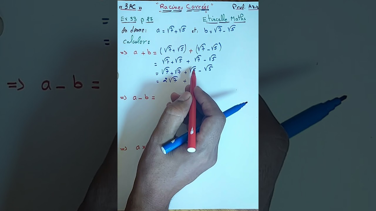 Exercice 33 page 27 , Étincelle Maths
