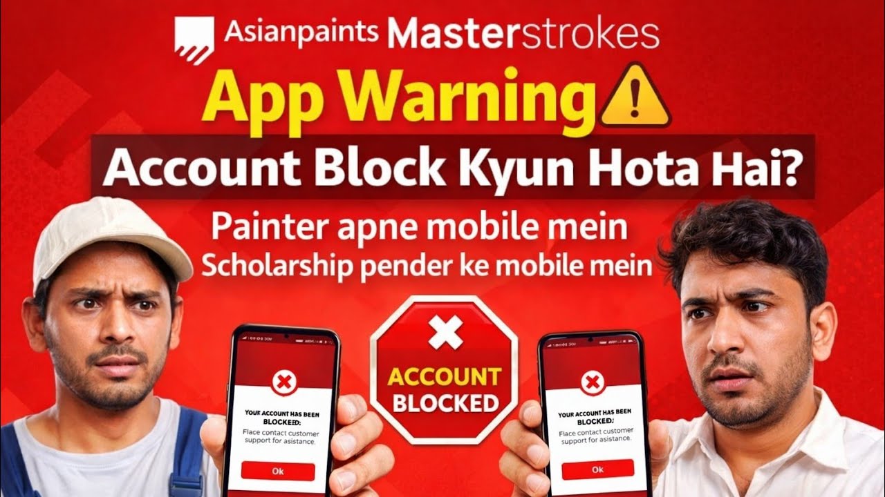 Asian Paints Master Stroke App Warning ⚠️ | Account Block Kyun Hota Hai.? 