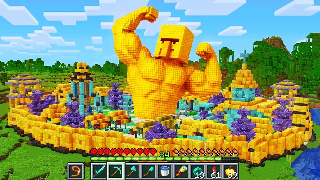 Ich habe das REICHSTE DORF ÜBERHAUPT in Minecraft Hardcore gebaut 🤑