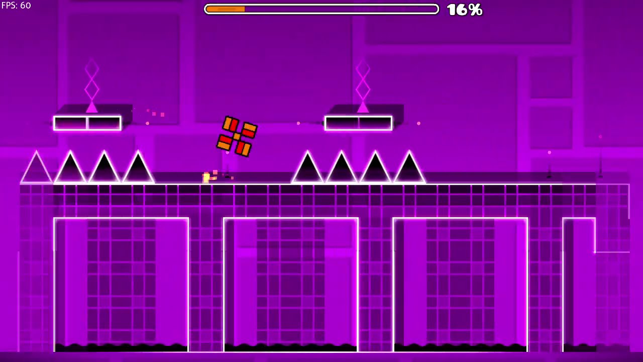 Beating 3 levels in Geometry Dash (I got 3 copyrighted claims for this)