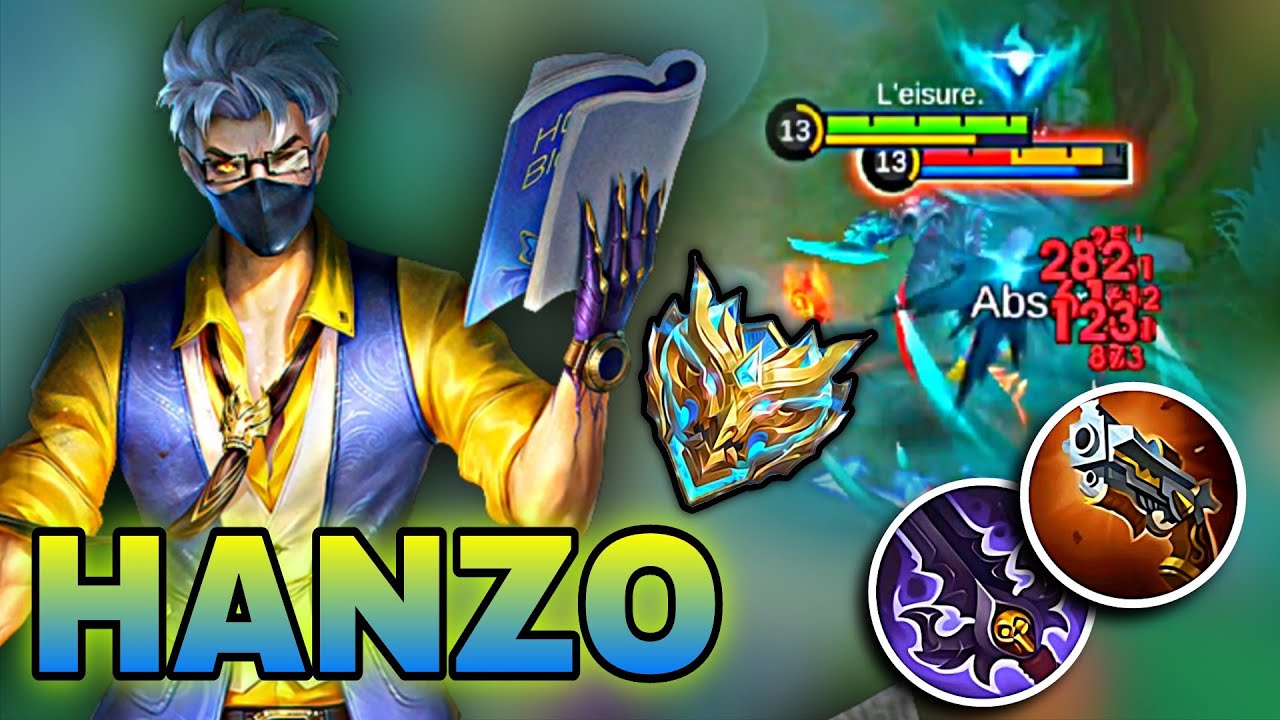 INCREDIBLE DAMAGE BUILD!!! HANZO MYTHIC HONOR GAMEPLAY - Top 1 Global Build | MLBB