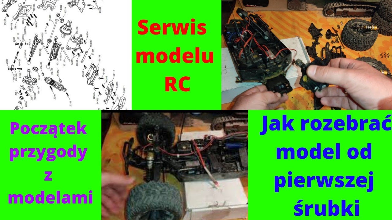 RC Jak rozebrać model od podstaw aby dostać się do dyfr&oacute;w | serwis modelu RC | początek przygody  RC