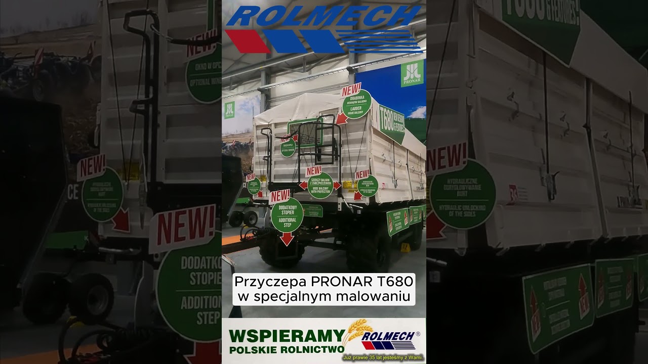 Ciekawe barwy przyczepy PRONAR T680 ROLMECH #maszynykomunalne #rolmech  #pronar