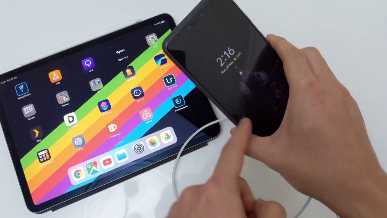 Как перенести фотографии с Android на iPad Pro (iOS 12) через USB C