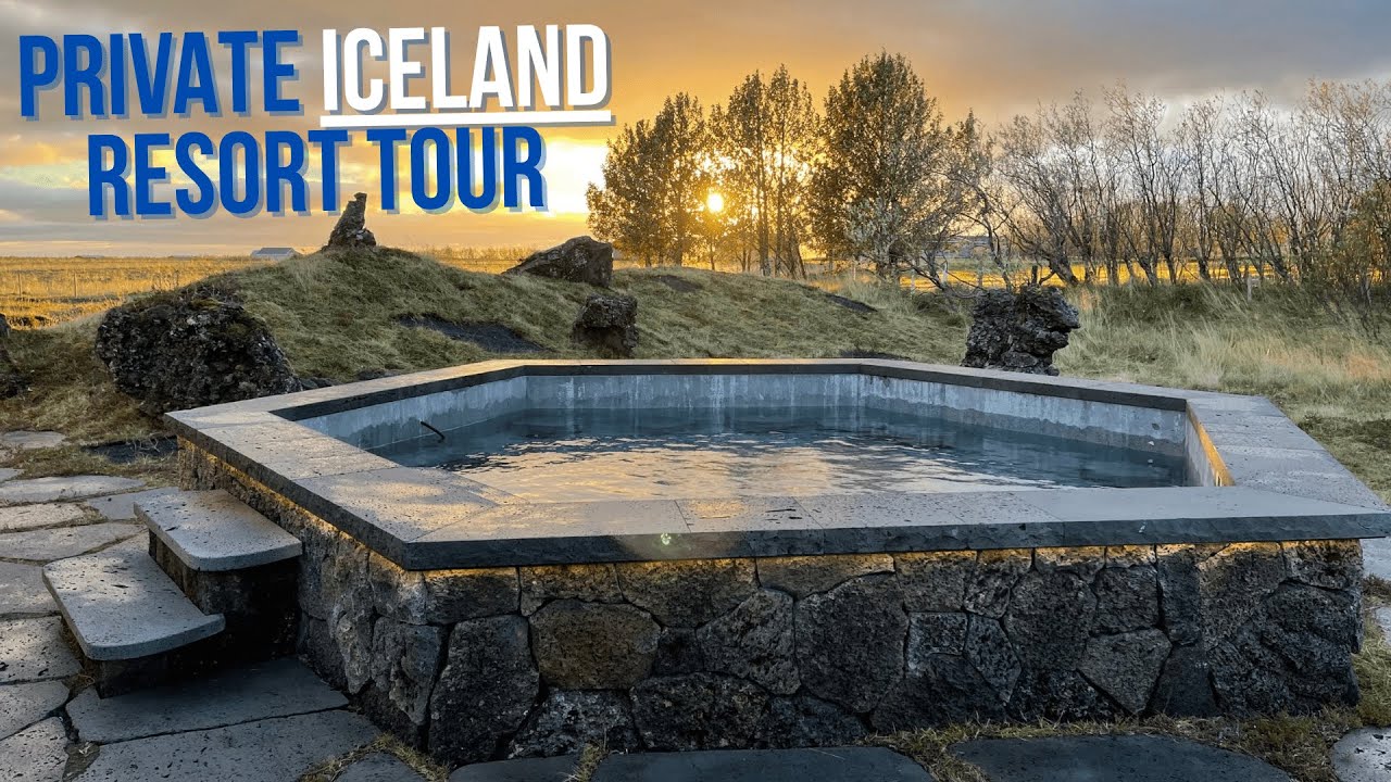 Touring the PRIVATE Mi&eth;hraun Lava Resort in Iceland | Geothermal Hot Tub + Sauna Barrel