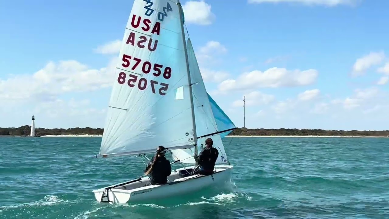 Coaching i420 Sailing ocean practice Julia/Eva