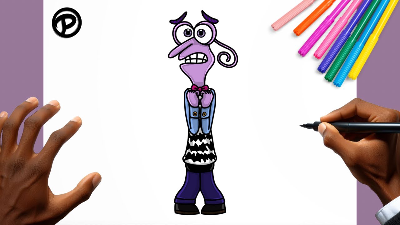 Como desenhar o Medo de Divertidamente Passo a passo