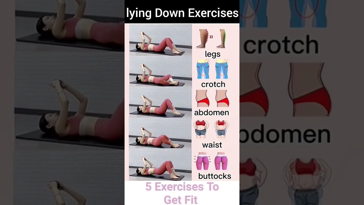 Lying Down Exercises | Exercises On Bed | Exercises for Lazy Girl | #bedexercises #loseweight