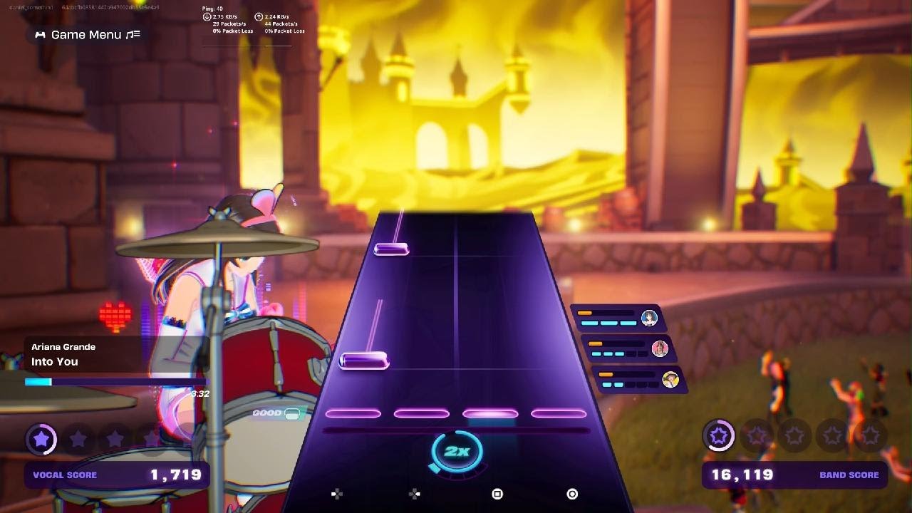Into you but KizunaAI Plays drums and everyone else sings