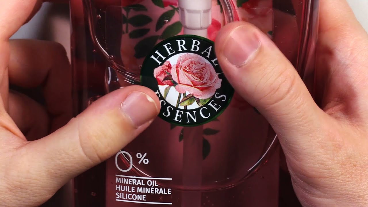 Herbal Essences Rose Hips Shampoo - Reading the Whole Bottle