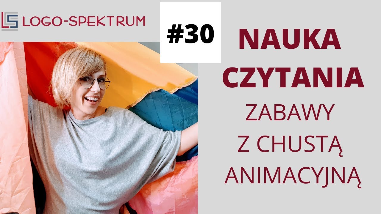 NAUKA CZYTANIA - zabawy z chustą animacyjną