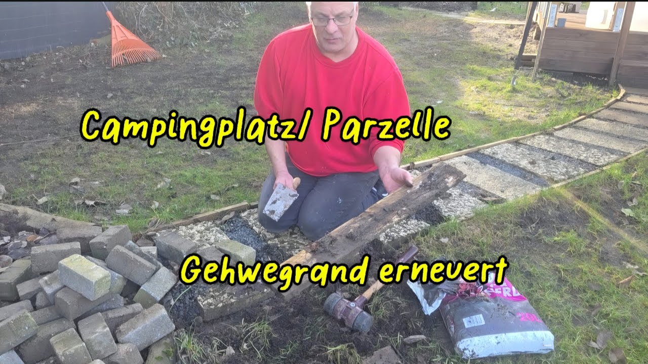 Campingplatz/ Parzelle-Gewegrand erneuert 