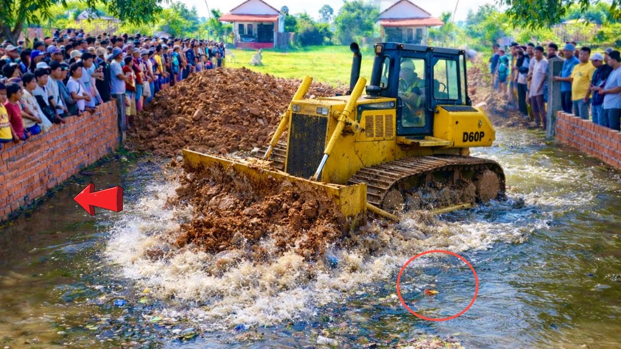 +First Start New Perfect Project !! Complete100% Landfill Process by Bulldozer Komat'su & Dump Truck