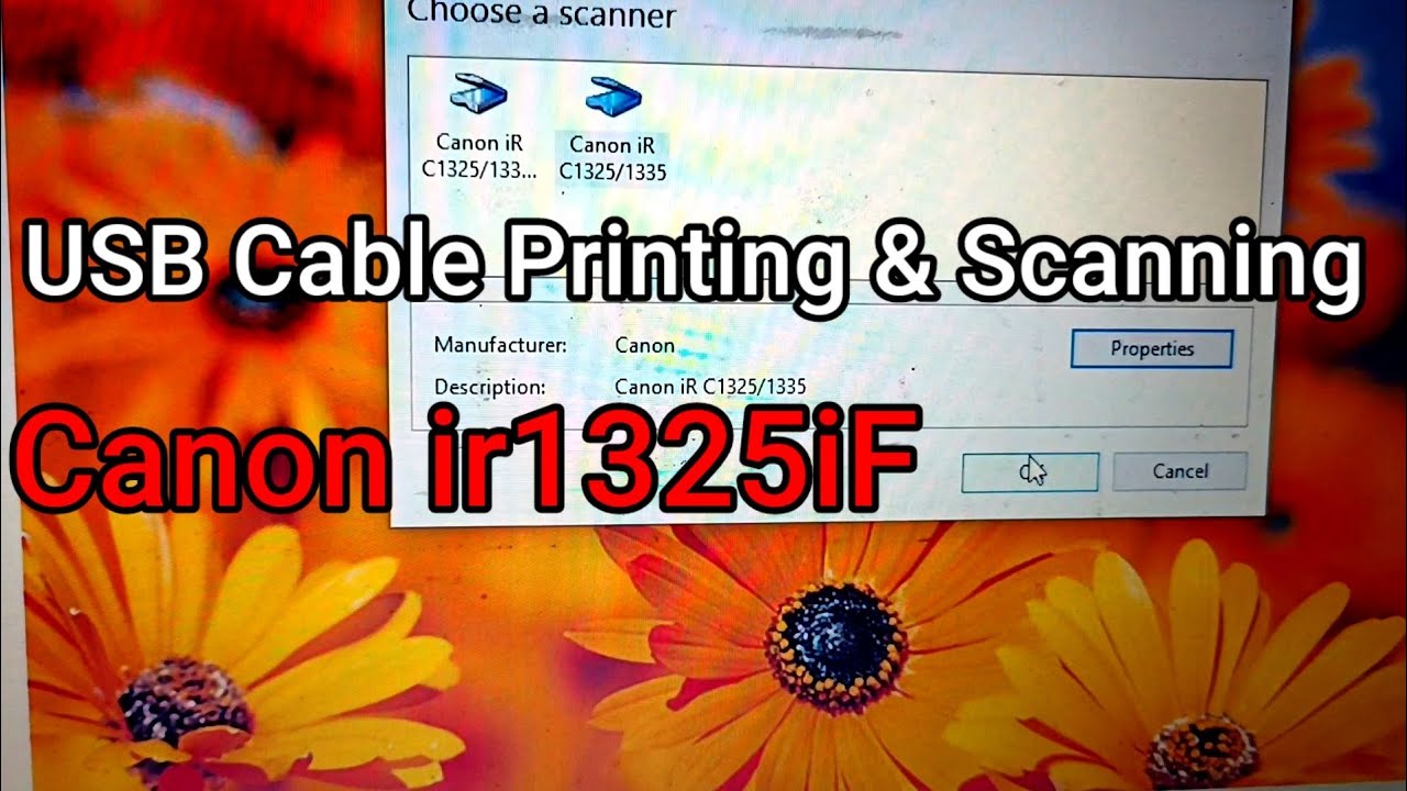 Canon Printing and Scanning Installation Through USB Cable