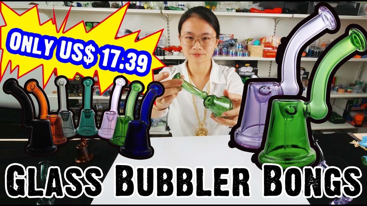 Only US$ 17.39!!!  Glass Bubbler Cheap Bongs!!! #bong #waterpipe #bubbler