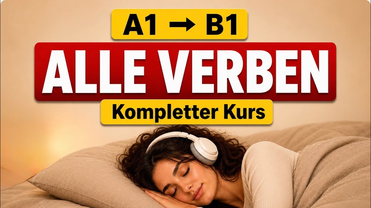   Deutsch im Schlaf lernen | Die wichtigsten Verben A1&ndash;B1. 