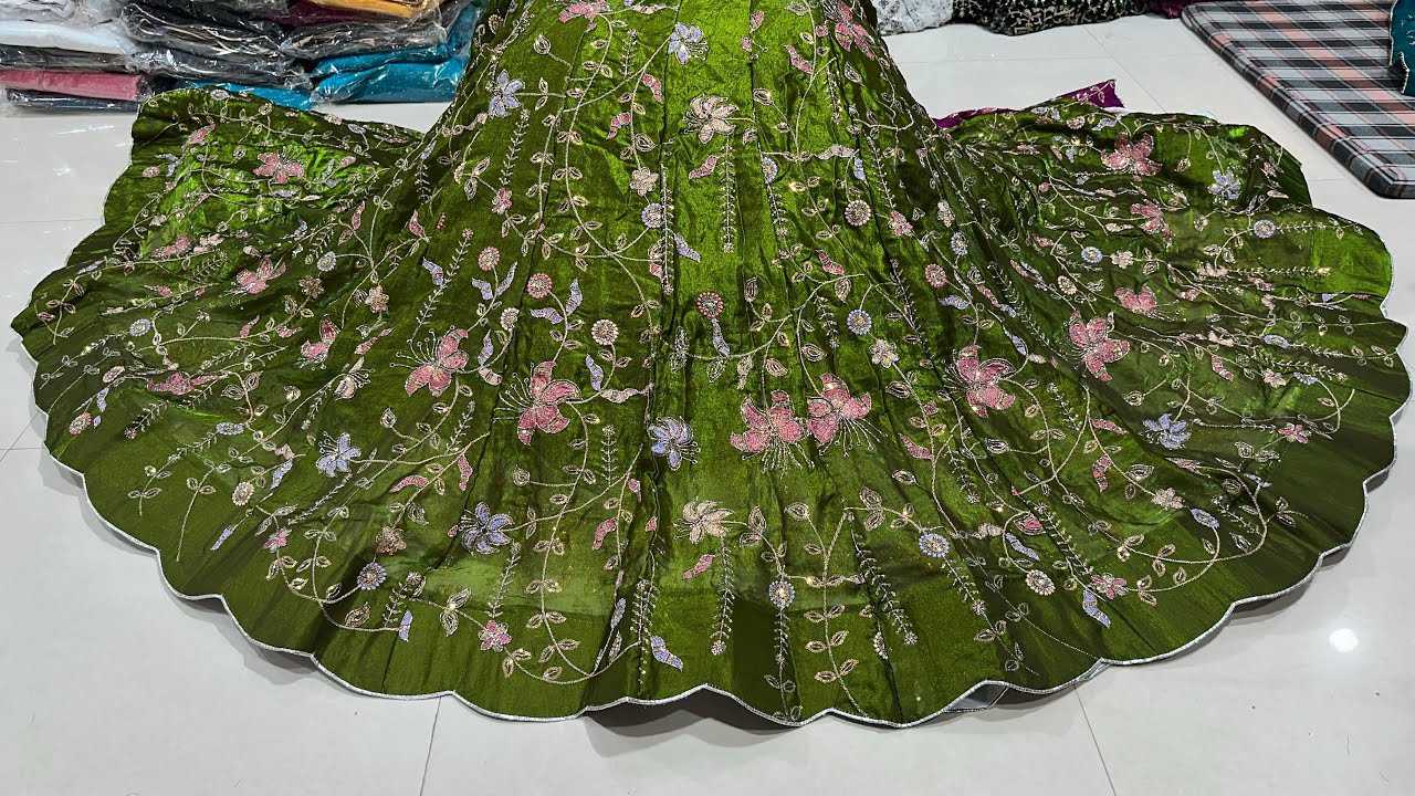 🌹एक और न्यू पार्टी वियर लाचे का कलेक्शन आ गया फुल हैंडवर्क के साथ 🌹☎️9460042753