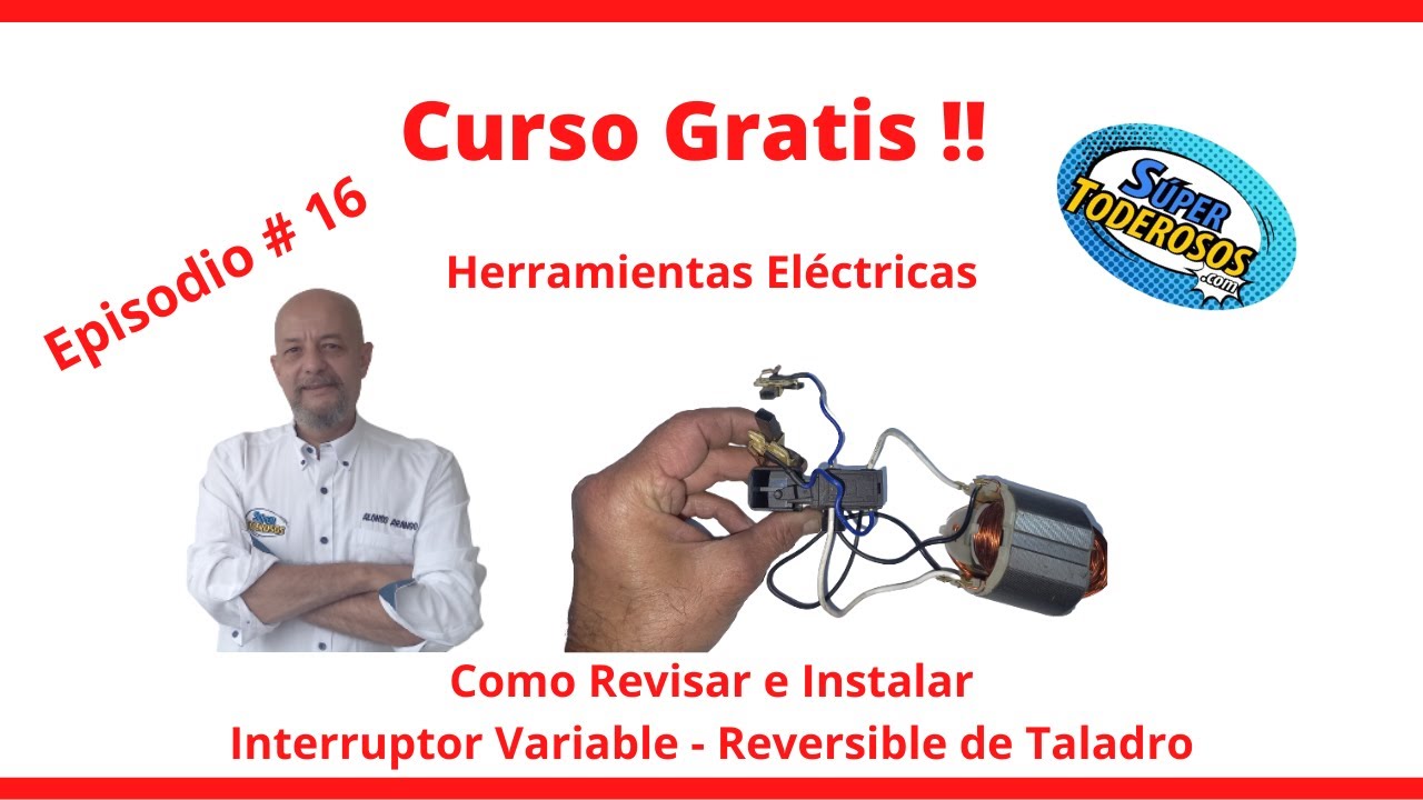 COMO CONECTAR Y REVISAR INTERRUPTOR VARIABLE DE ROTOPERCUTOR, TALADRO O ROTOMARTILLO.