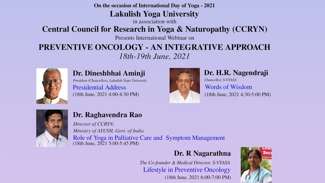 Preventive Oncology - An Integrative Approach: Day 1