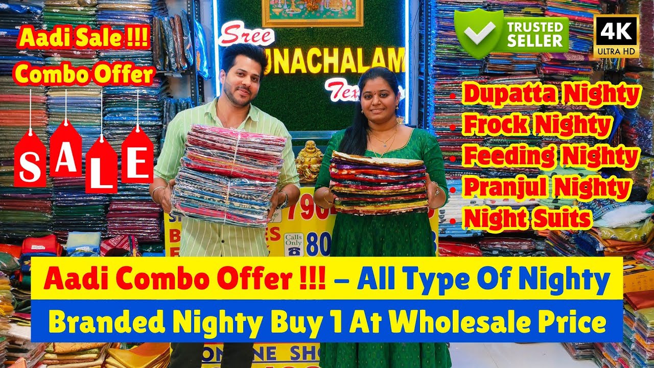 ➡️💥 Best Nighty Shop In Chennai | Sree Arunachalam Textiles Chennai | Priya Just Know Fashion