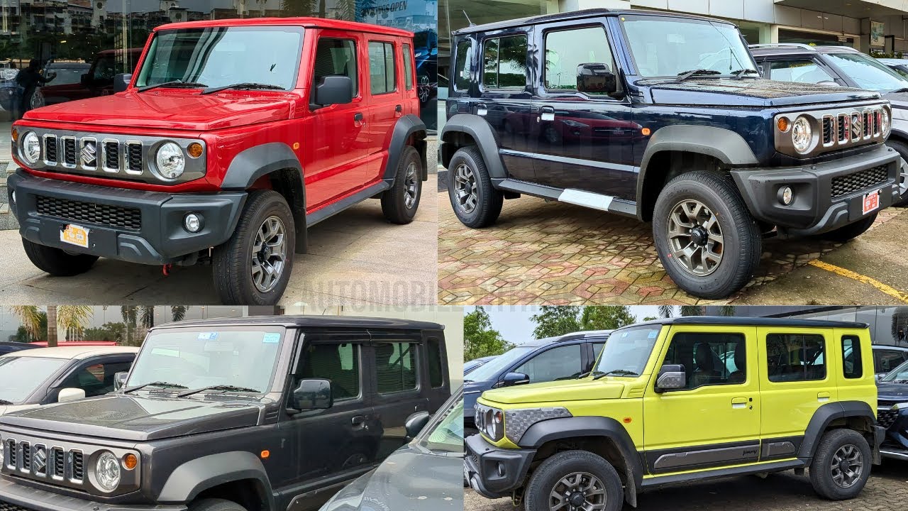 Jimny Colors | Sizzling Red | Nexa Blue | Granite Gray | Kinetic Yellow exterior walkaround #jimny