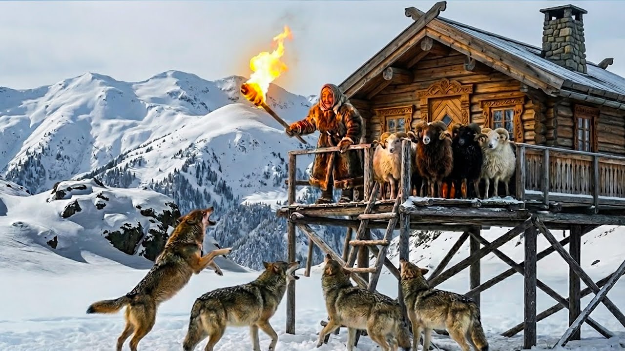 90-Year-Old Woman vs 1000 Wolves to Save Her Snow Sheep at –71°C | Yakutia Survival