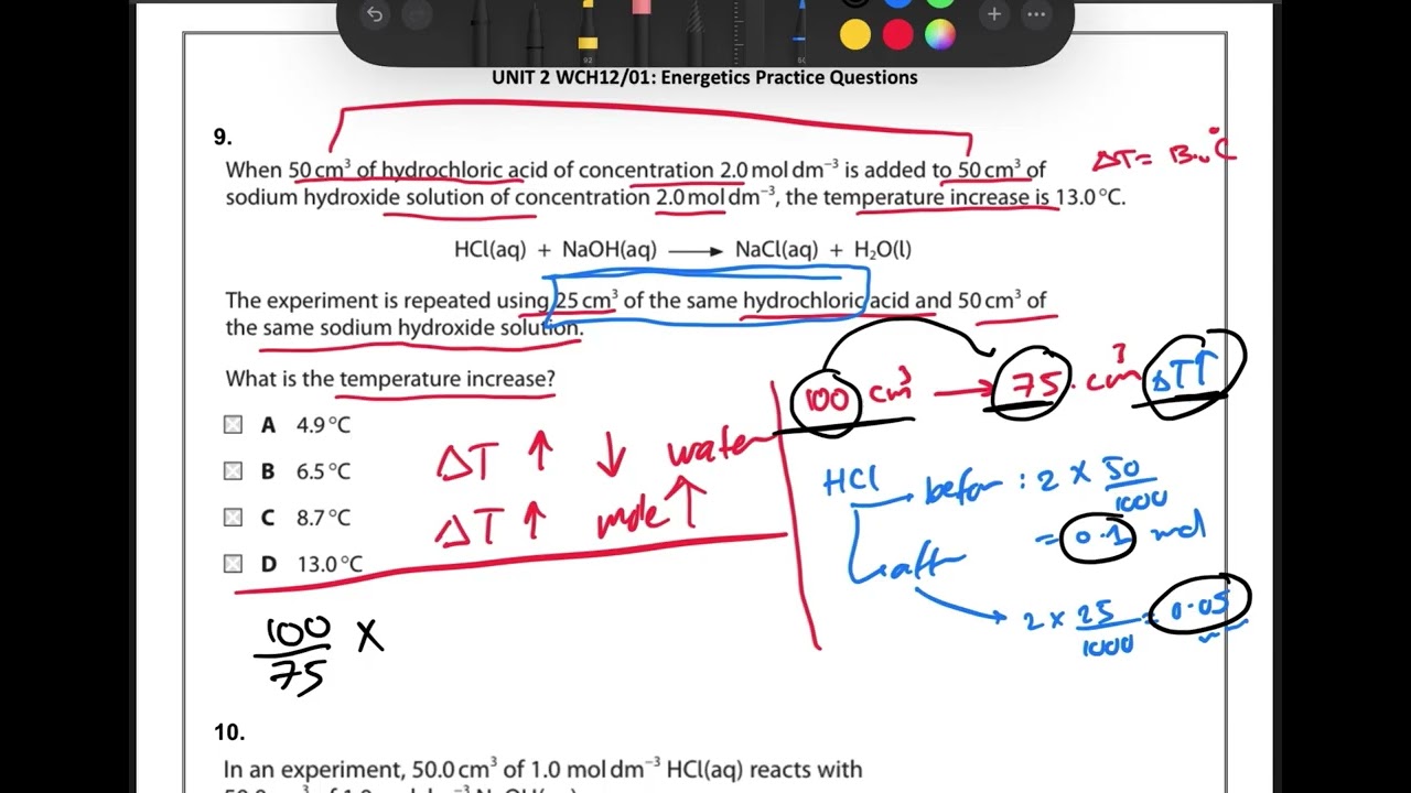 UNIT 2 WCH12/01: Energetics Practice Questions (6-15)