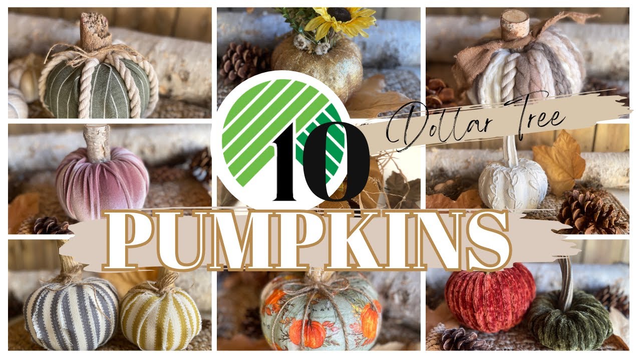 10 High End Dollar Tree Pumpkin Crafts | 10 Dollar Tree Foam Pumpkin Crafts