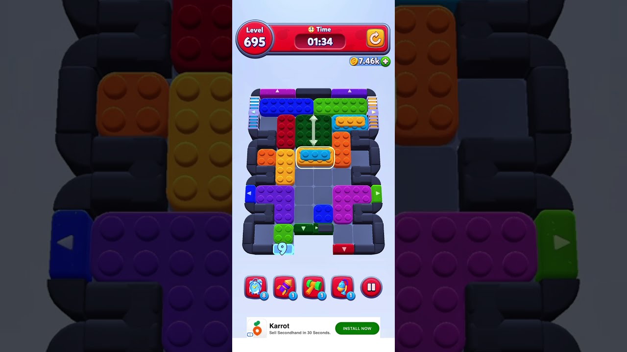 Solve Color Block Jam 695