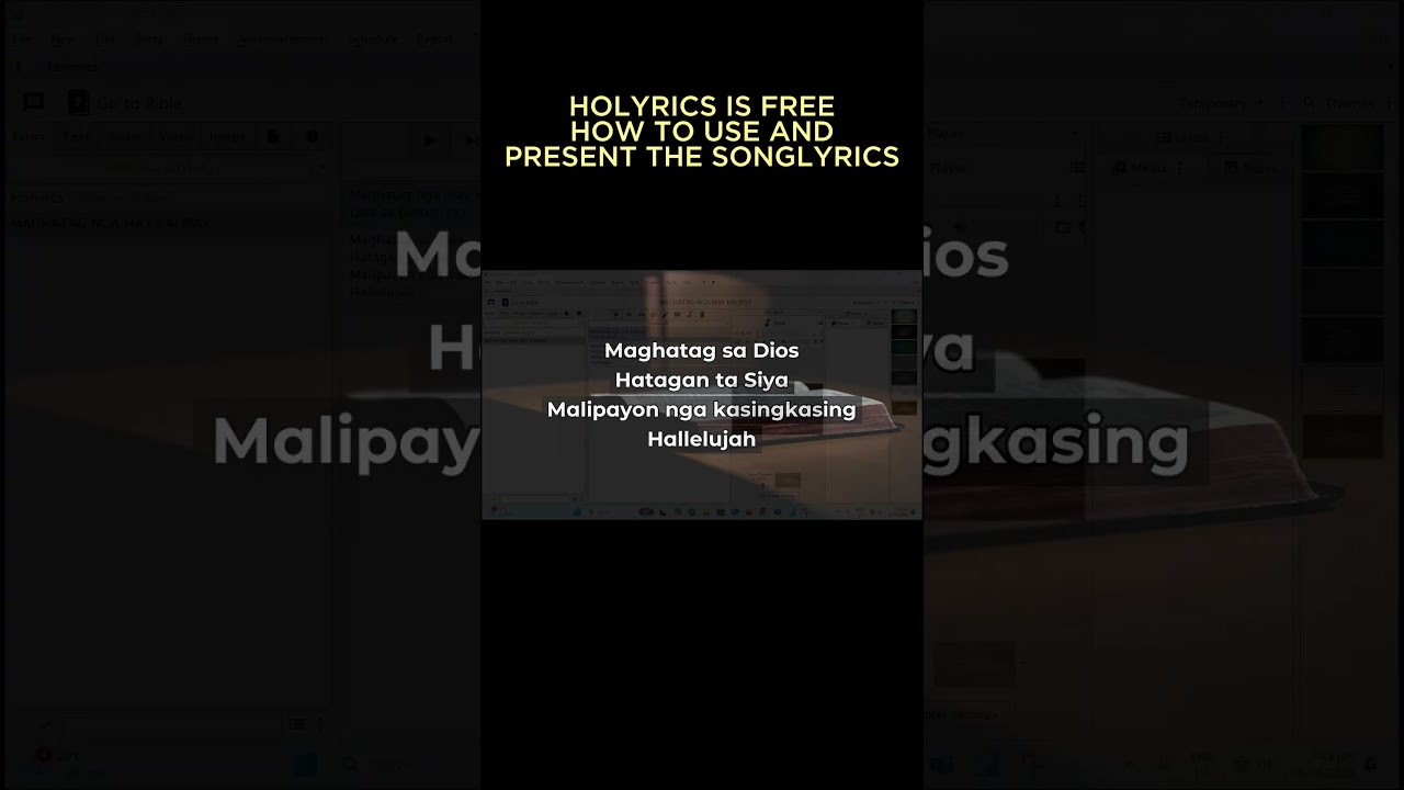 Holyrics presentation software | how to use and to present the songlyrics