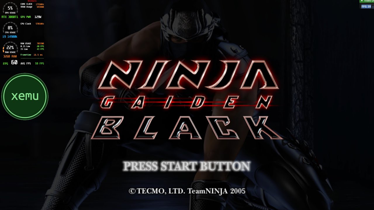 XEMU 0.8.13 Vulkan | Ninja Gaiden Black 4K 60FPS Gameplay | Xbox Emulator PC