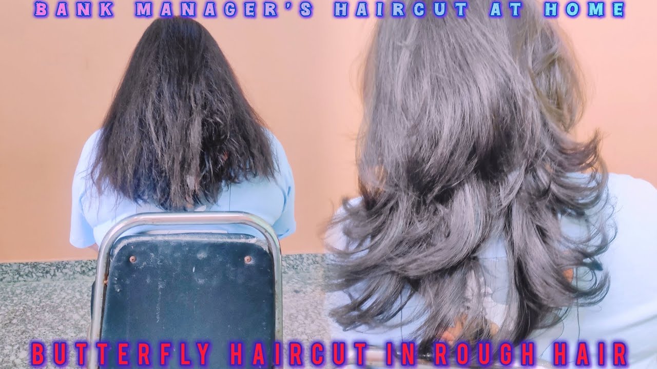 Step by step tutorial|butterfly haircut at home for bank manager|indian beauty parlour haircut vlogs