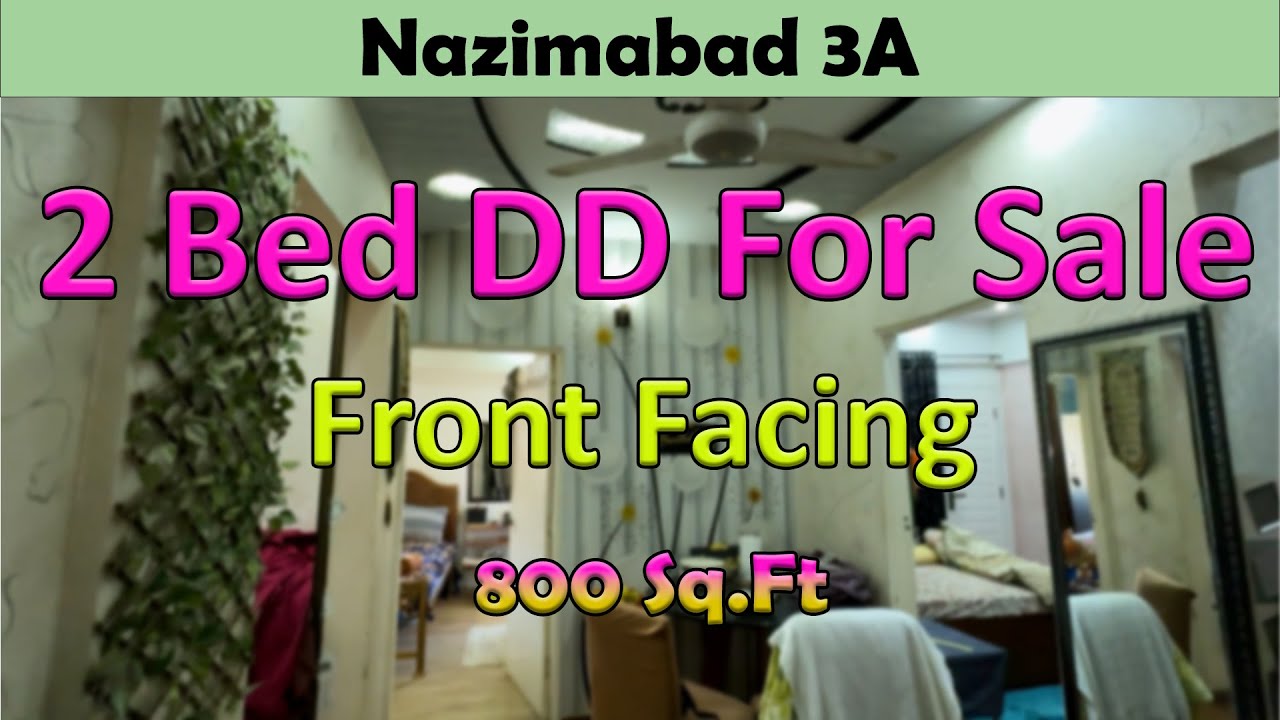 2BED DD FOR SALE | NAZIMABAD 3A | 3rd FLOOR | LEASED | 800 Sq.Ft | #alwahabassociates #realestate