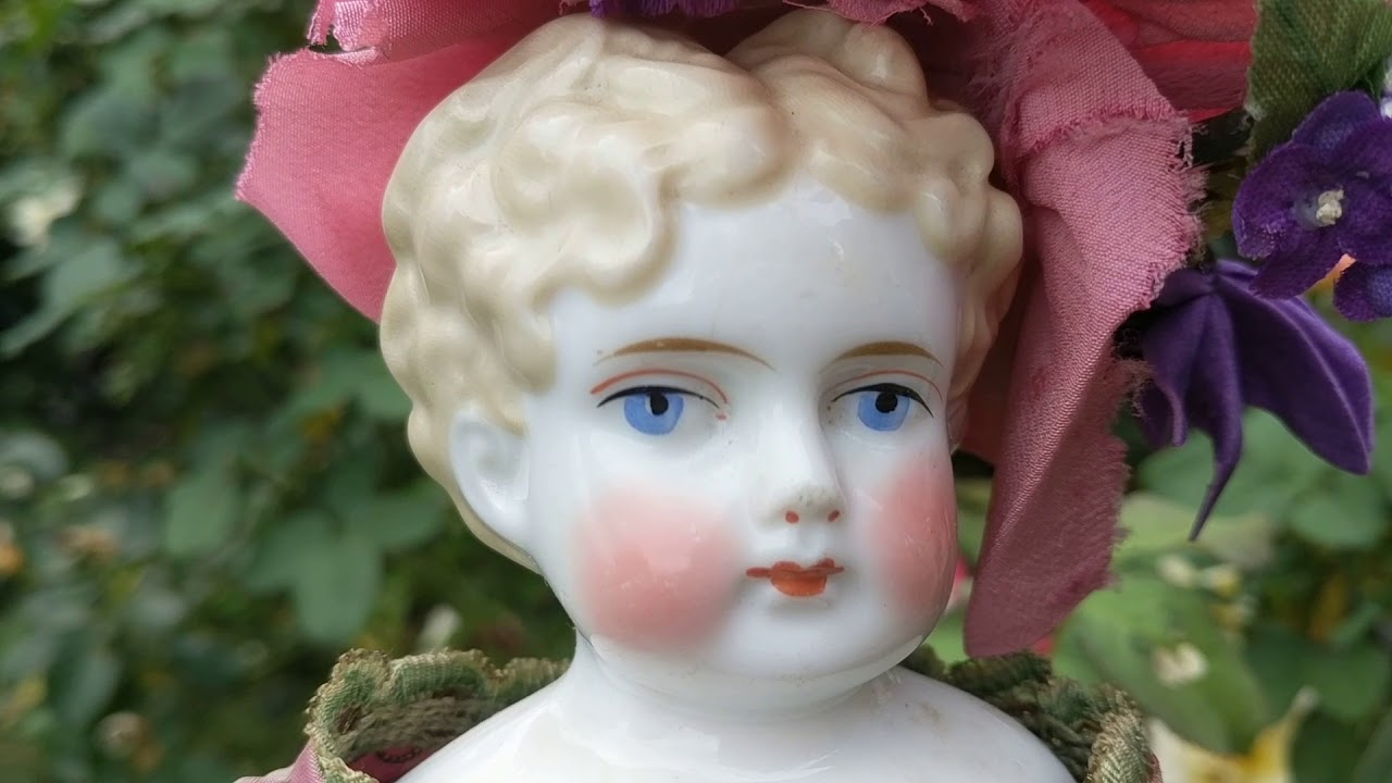 🦋 Antique German Low Brow China Head Doll 🦋