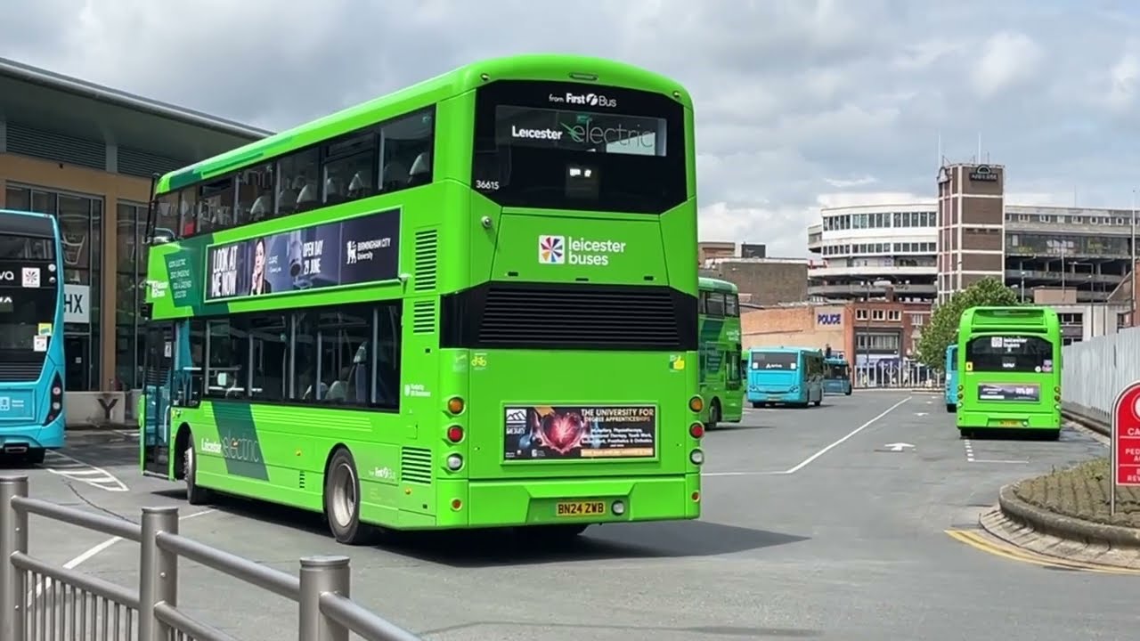 Buses at Haymarket Bus Station, Leicester - Tuesday 11th June 2024