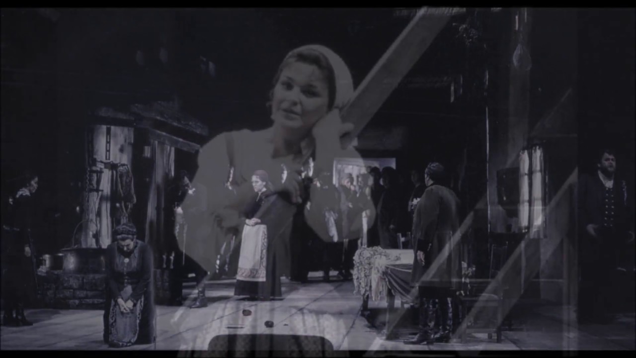 Gabriela Beňačková in MET Jenufa 1992, finale with Heppner and Rysanek