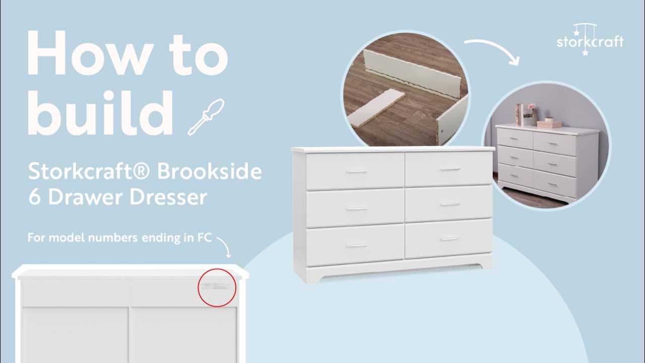 HOW TO BUILD! STORKCRAFT BROOKSIDE 6 DRAWER DRESSER | Assembly Video for Model Numbers 