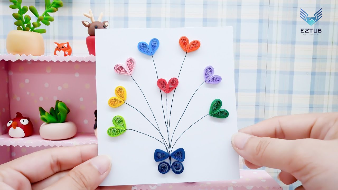 AWLN15 Magnificent Quilling Heart Bouquet DIY Handmade Tutorial / Ann Walker Linda Nelson