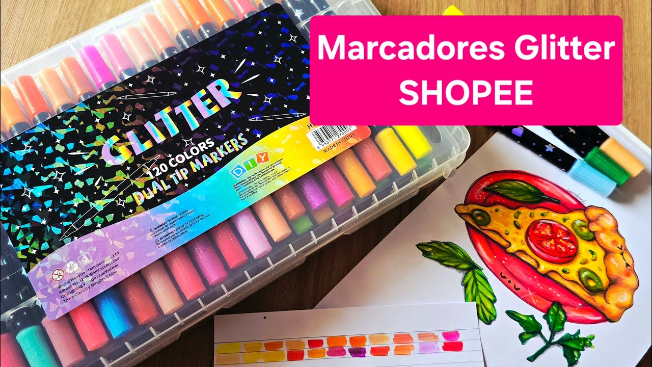 Marcadores Glitter da SHOPEE