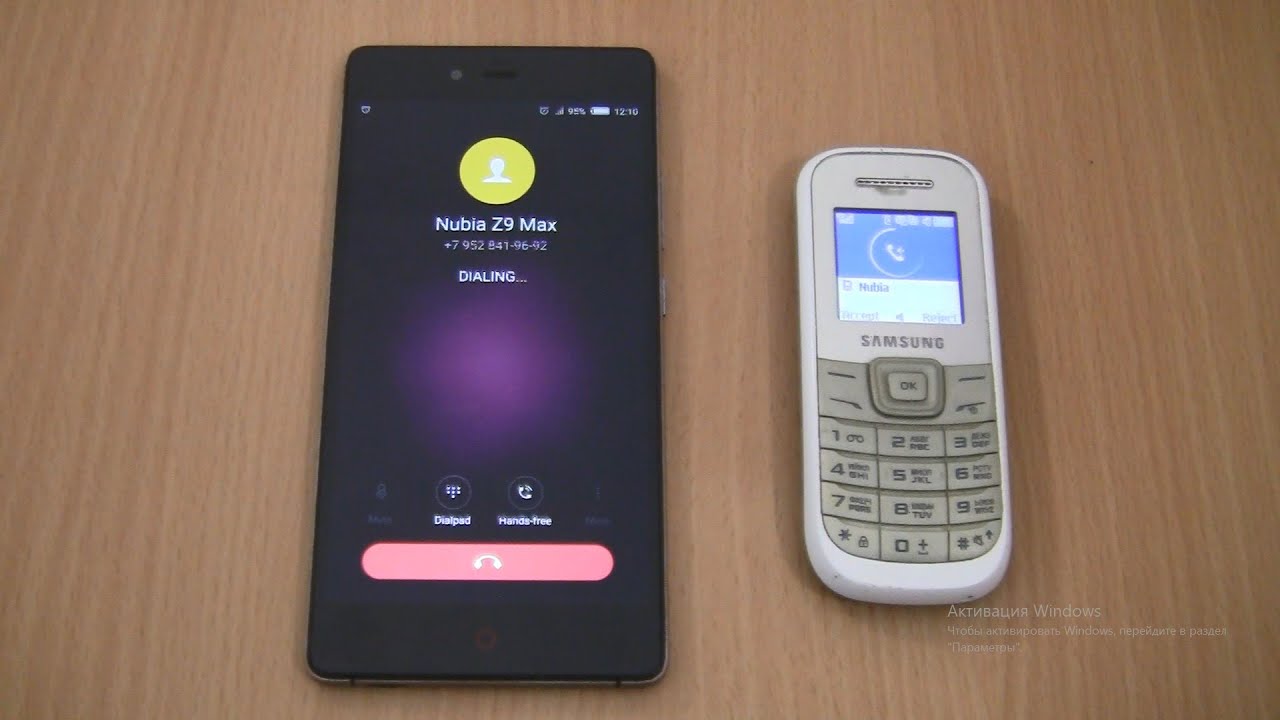 Incoming call & Outgoing call at the Same Time Nubia Z9 Max+Samsung 1200M