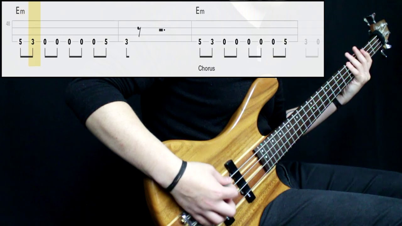 Rammstein - Du Hast (Bass Cover) (Play Along Tabs In Video)