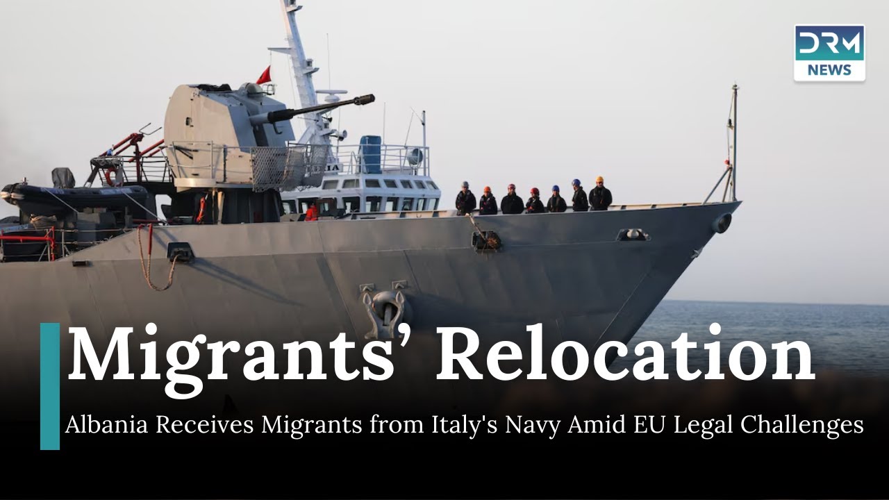 Italian Navy Ship Delivers Migrants to Albania as Controversial Relocation Plan Continues | AC1I