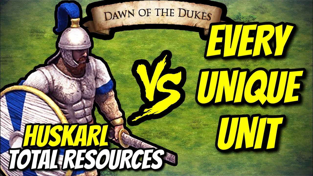 ELITE HUSKARL vs EVERY UNIQUE UNIT (Total Resources) | AoE II: Definitive Edition