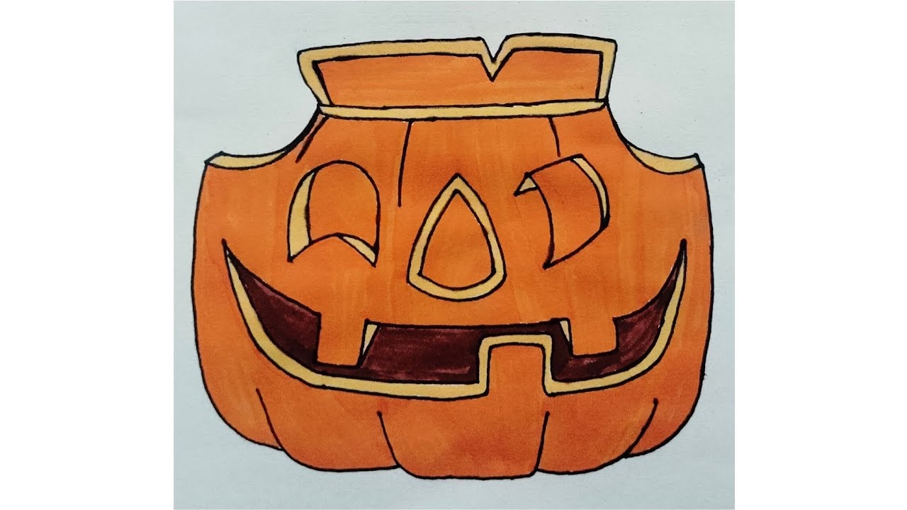 Easy Drawing of a Pumpkin || Learn How to Draw a Pumpkin from Plants Vs Zombies || Kids Drawing ||