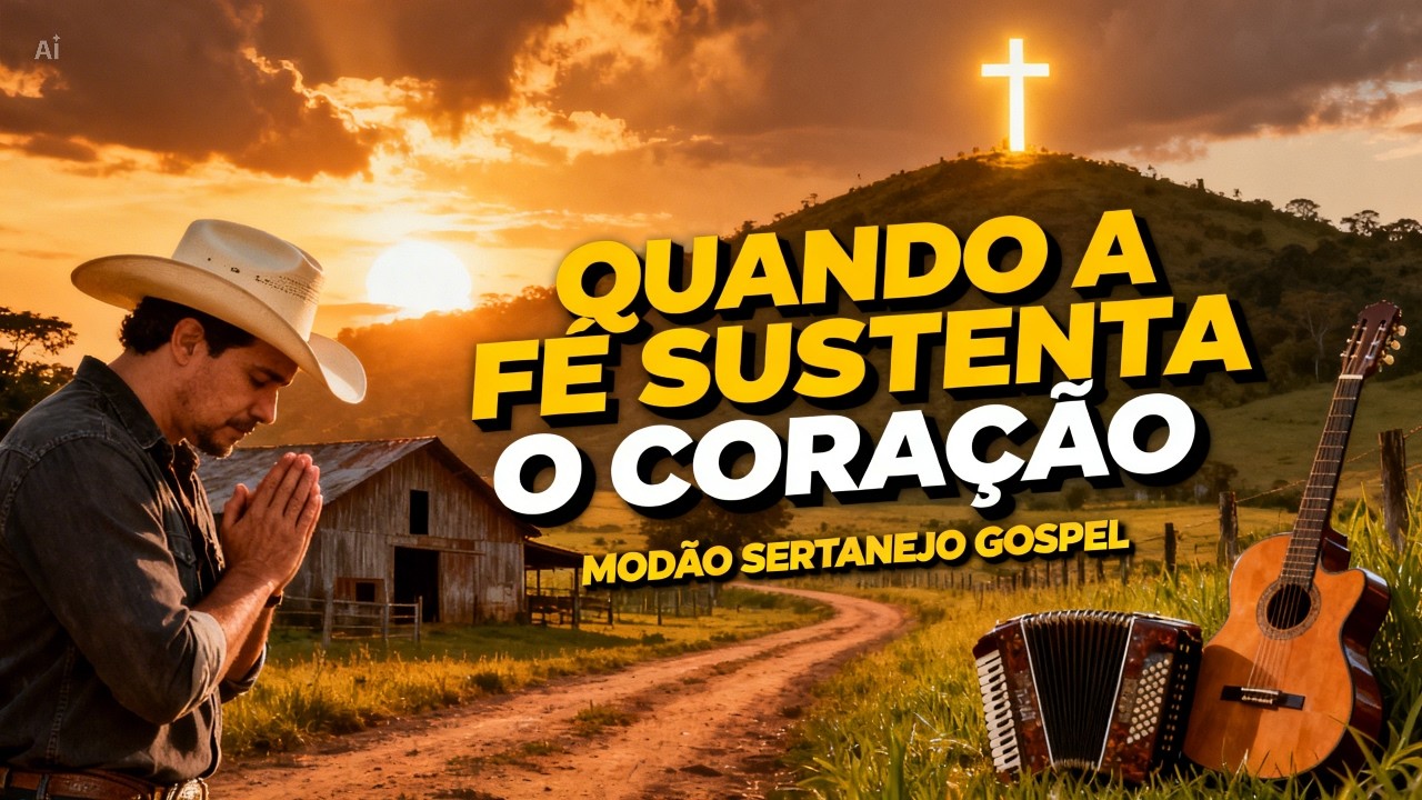 QUANDO A FÉ SUSTENTA O CORAÇÃO – Modão Sertanejo Gospel Que Toca a Alma | Louvores Sertanejo Raiz