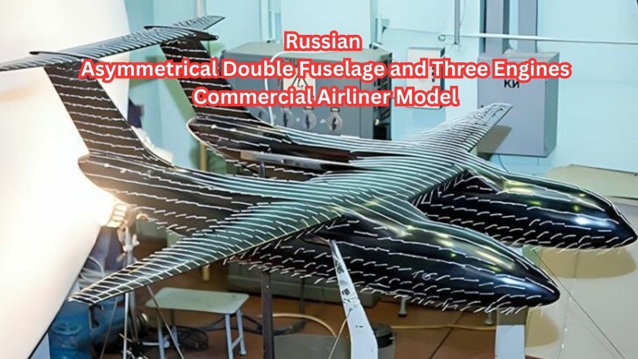 This Bizarre Russian Twin Fuselage Three Engine Plane Design is Actually a Commercial Airliner